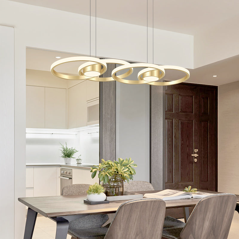 Minimalismo contemporaneo Caratteristico Stile nordico LED Isola sospesa Luce a ciondolo per sala da pranzo