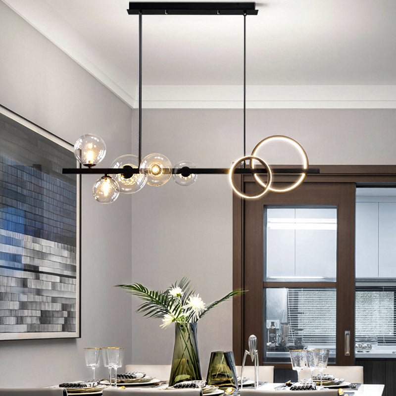Nordic Minimalism Modern Style LED Island Chandelier Light for Dining Room Living Room