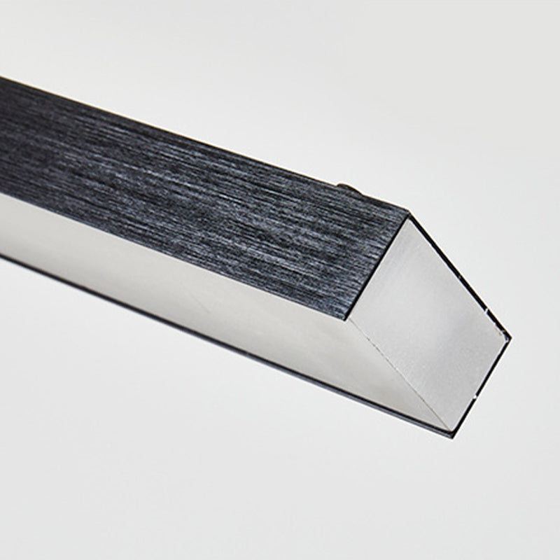 1-Licht lineare Inselbeleuchtungskarten schwarzer moderner Aluminium-Hanglampen