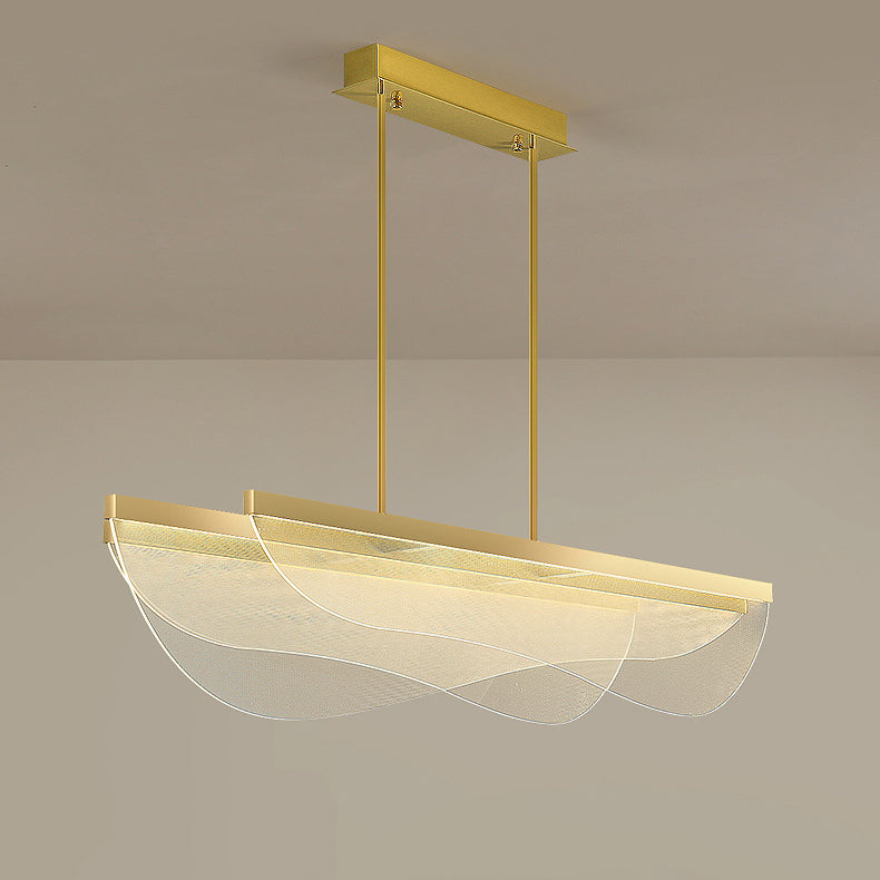 Modern Lighting Chandelier Island Lighting Fixtures Metal 3 Light Island Lights in Gold