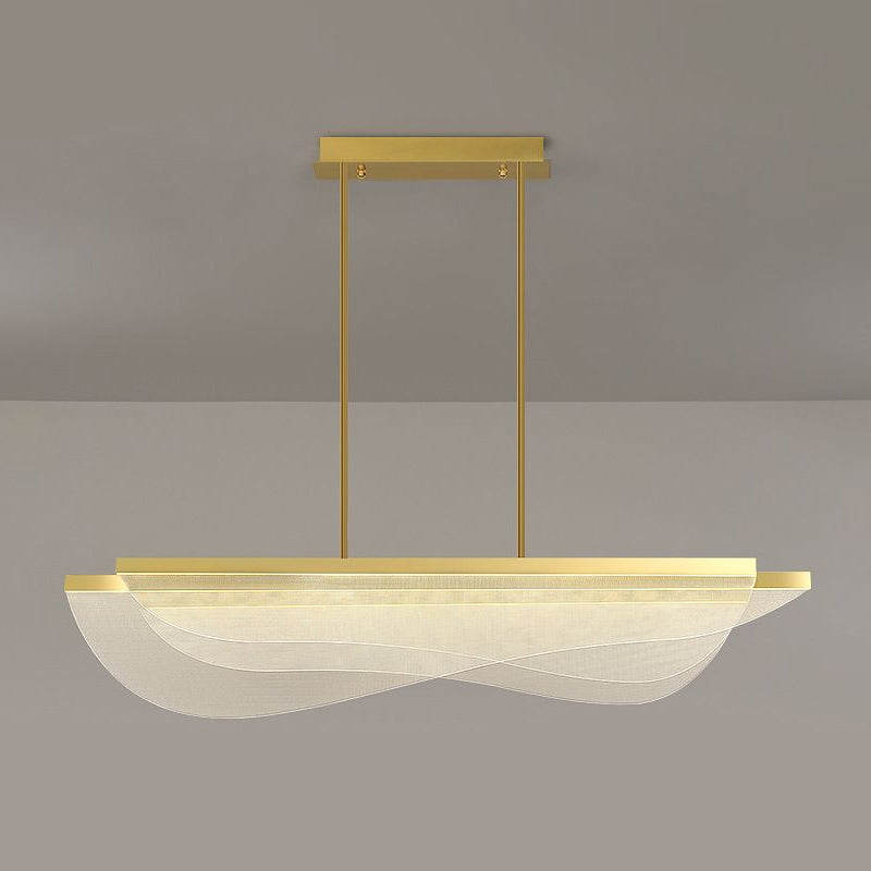 Modern Lighting Chandelier Island Lighting Fixtures Metal 3 Light Island Lights in Gold