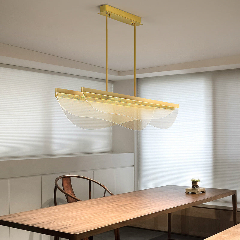 Modern Lighting Chandelier Island Lighting Fixtures Metal 3 Light Island Lights in Gold