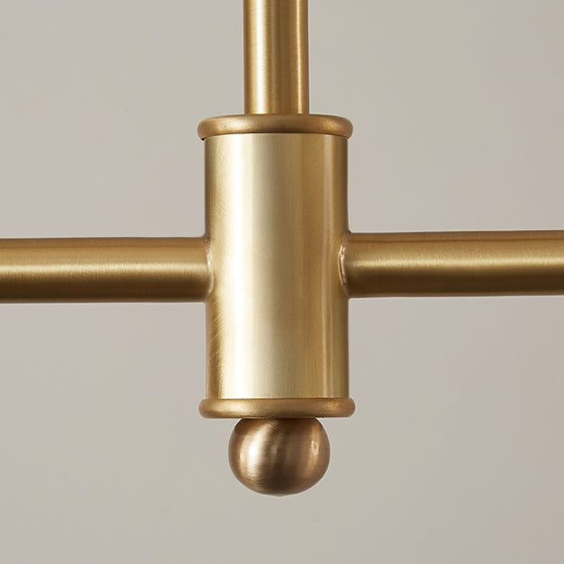 Globe Island Lighting Modern kroonluchter Glass 3 lichte eiland plafondlicht in gouden afwerking