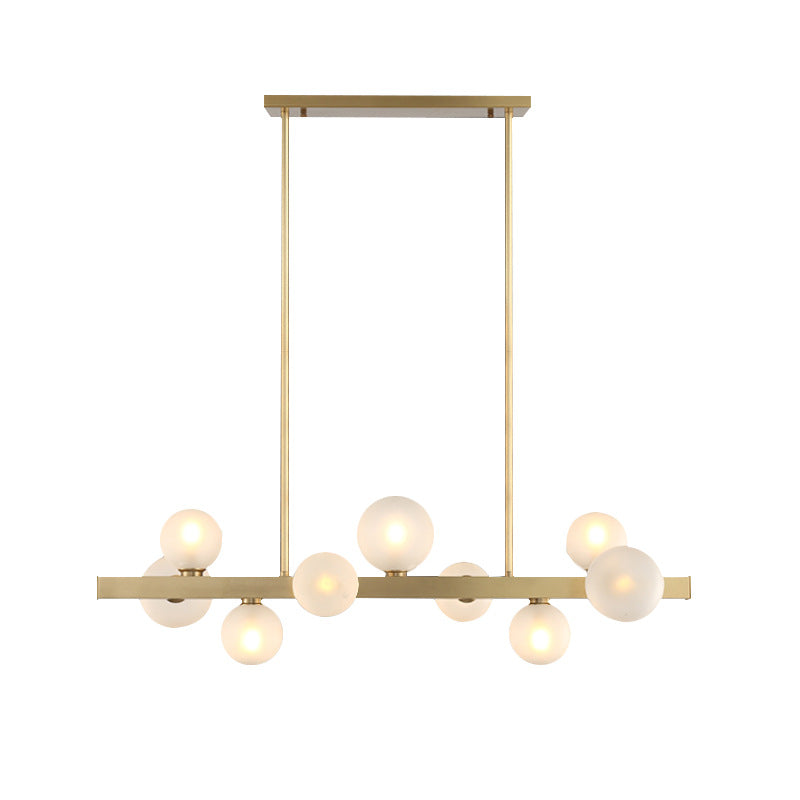 Modern Pendant Chandelier Globe Island Lighting Ideas Glass Island Ceiling Light in Gold
