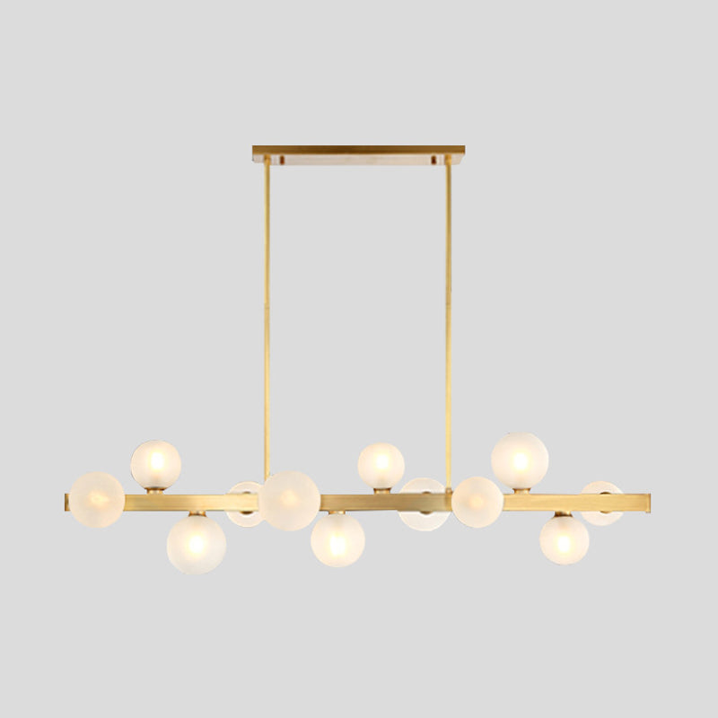 Modern Pendant Chandelier Globe Island Lighting Ideas Glass Island Ceiling Light in Gold