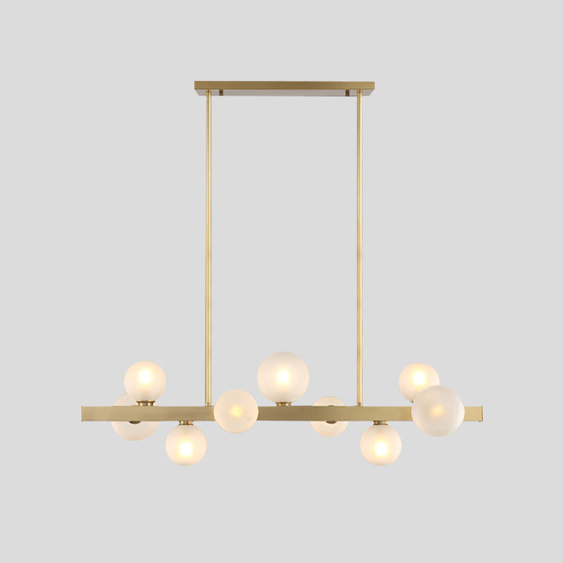 Modern Pendant Chandelier Globe Island Lighting Ideas Glass Island Ceiling Light in Gold