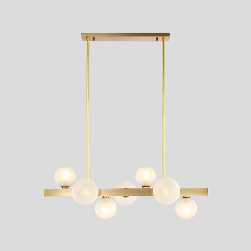 Modern Pendant Chandelier Globe Island Lighting Ideas Glass Island Ceiling Light in Gold