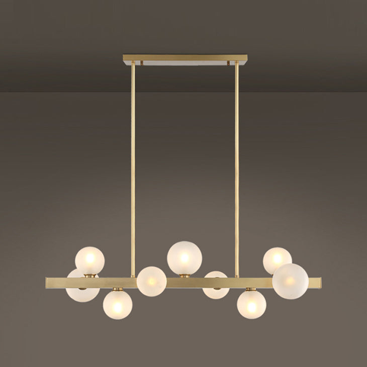 Modern Pendant Chandelier Globe Island Lighting Ideas Glass Island Ceiling Light in Gold