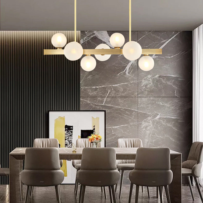 Modern Pendant Chandelier Globe Island Lighting Ideas Glass Island Ceiling Light in Gold