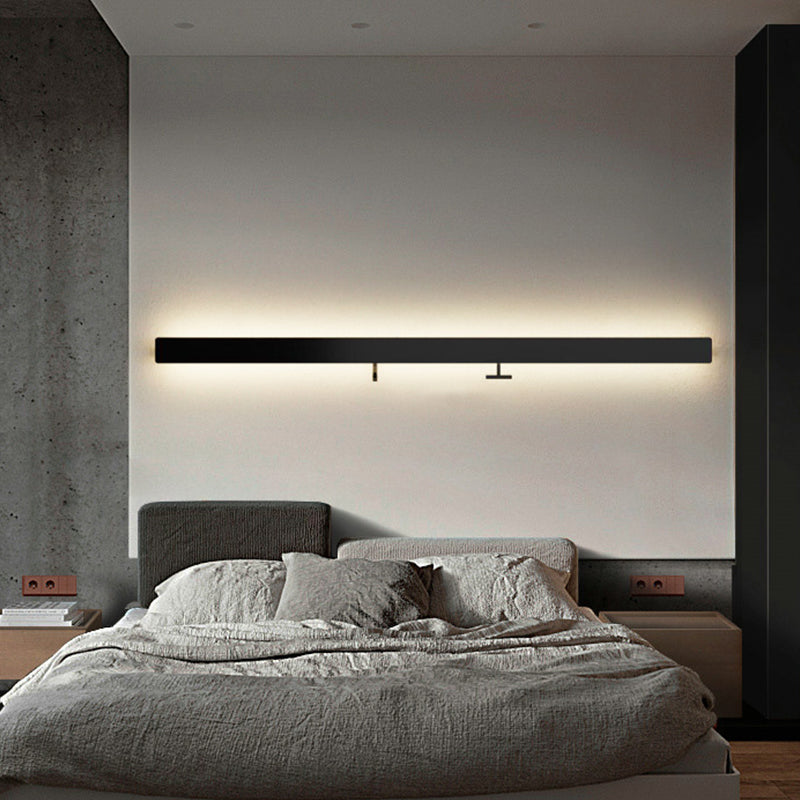 Luce da parete da parete lineare Light Seguit Light Aibliting Metal Sconce, navi senza decorazioni
