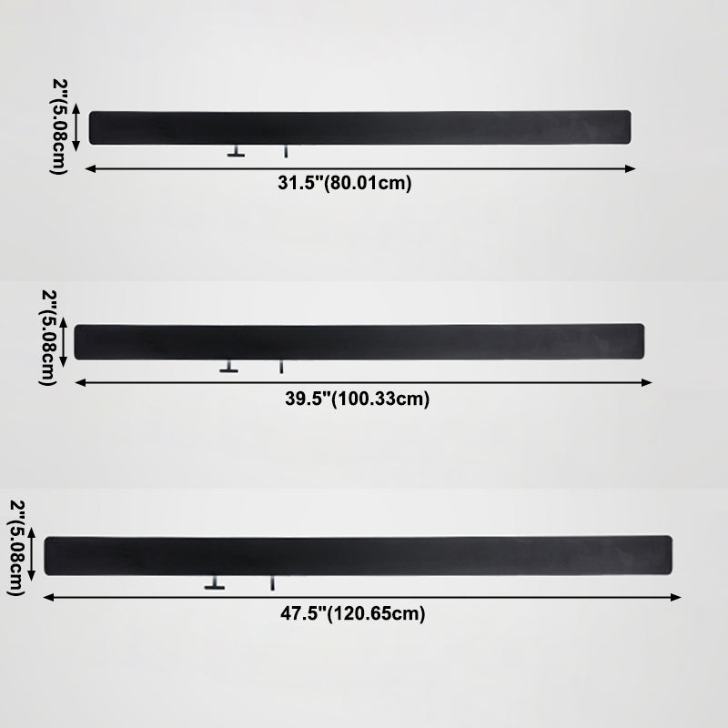 Luce da parete da parete lineare Light Seguit Light Aibliting Metal Sconce, navi senza decorazioni