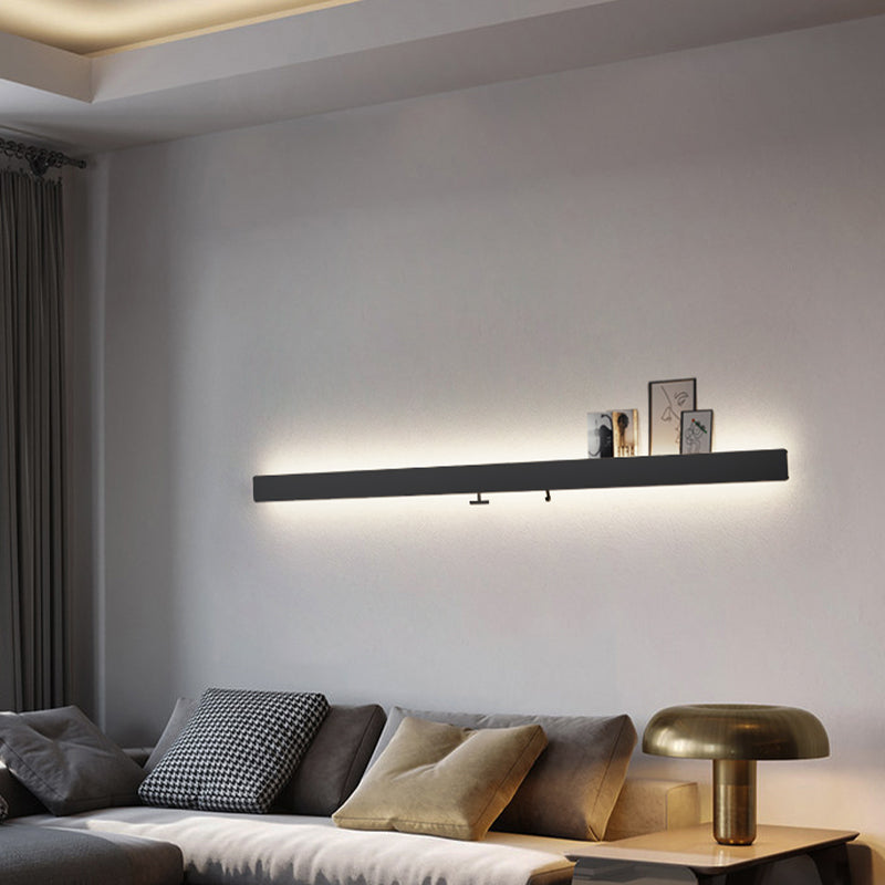 Luce da parete da parete lineare Light Seguit Light Aibliting Metal Sconce, navi senza decorazioni