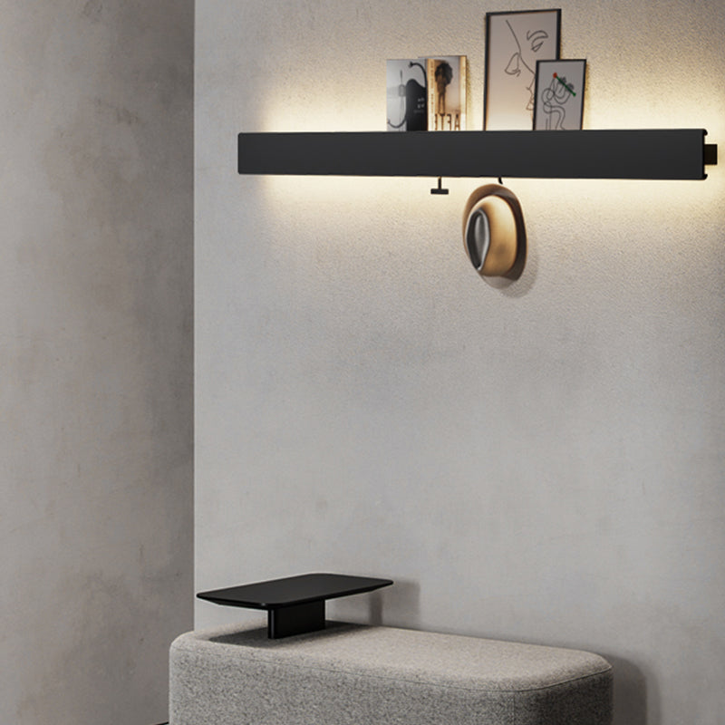 Luce da parete da parete lineare Light Seguit Light Aibliting Metal Sconce, navi senza decorazioni