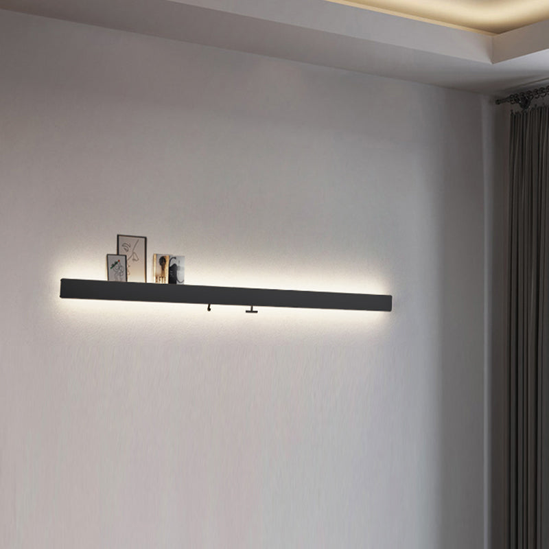 Luce da parete da parete lineare Light Seguit Light Aibliting Metal Sconce, navi senza decorazioni