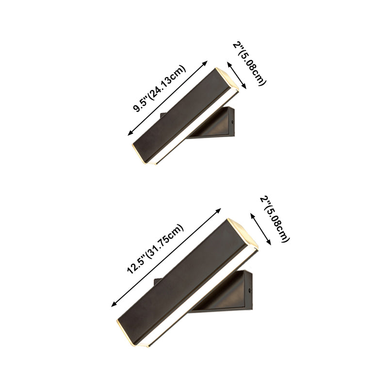 Rectangle Shade 1-Light Wall Light Sconces Aluminum Modern Style Wall Mounted Lamp