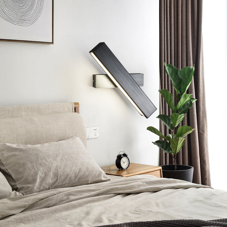 Rectangle Shade 1-Light Wall Light Sconces Aluminum Modern Style Wall Mounted Lamp