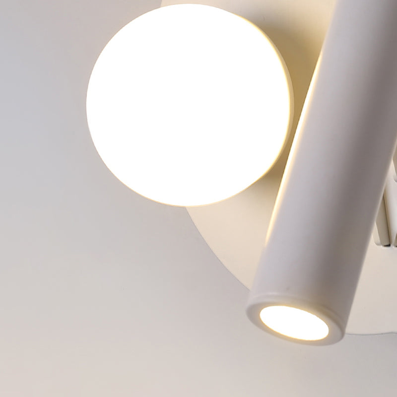 Idées d'éclairage mural géométrique blanc moderne