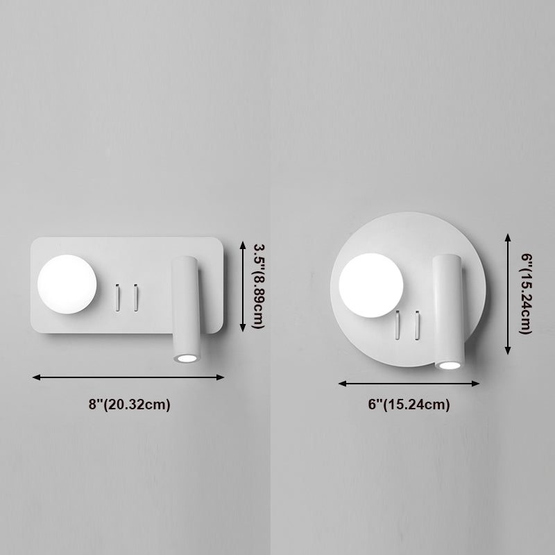 Idées d'éclairage mural géométrique blanc moderne