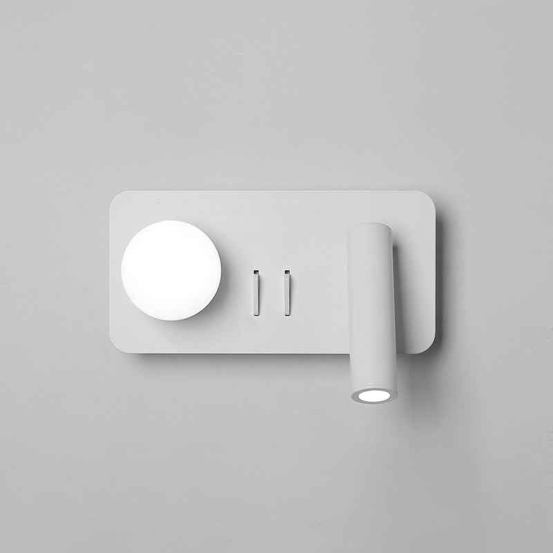 Idées d'éclairage mural géométrique blanc moderne