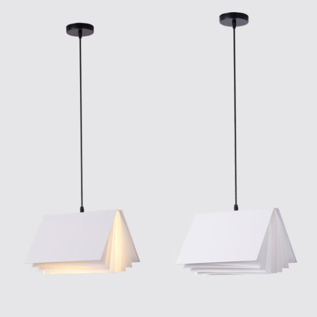 Lámpara de colgante de macarrones de hierro ligero de color colgante artístico moderno con telas