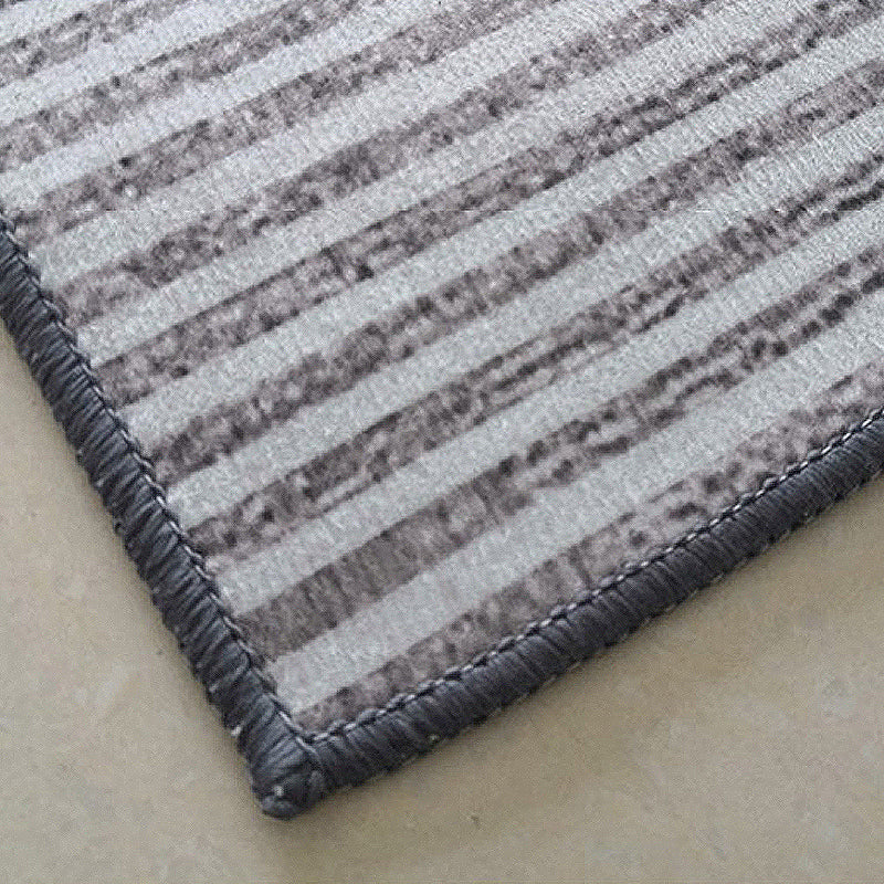 Fancy Grey Modern Area Carpet Geometric Pattern Polyester Area Rug Non-Slip Rug for Home Decor