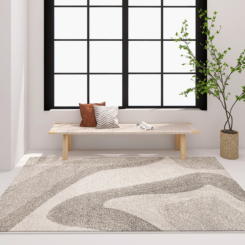 Modern Area Carpet Leisure Contrast Panel Indoor Rug Polyester Rug with Non-Slip Backing