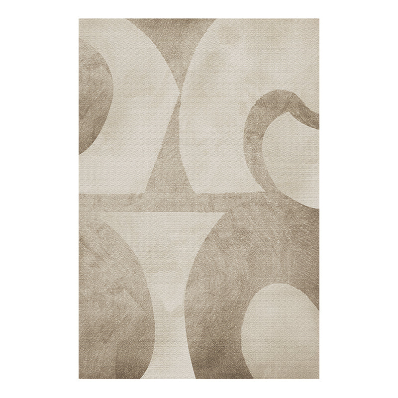 Modern Area Carpet Leisure Contrast Panel Indoor Rug Polyester Rug with Non-Slip Backing