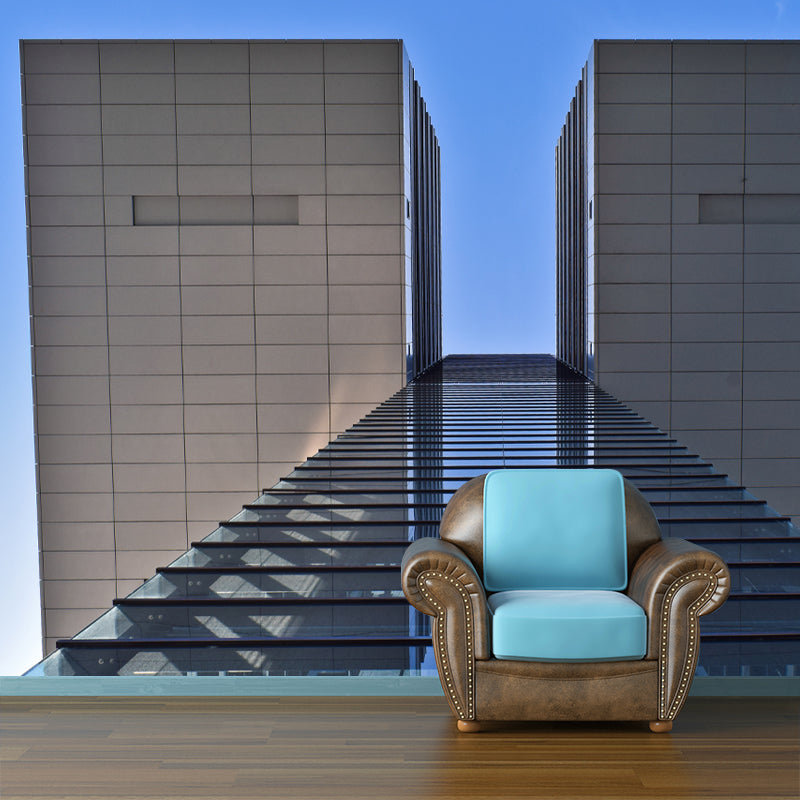 City Building Modern Mural Decoration Sitting Room Wall Covering, Custom Size Available