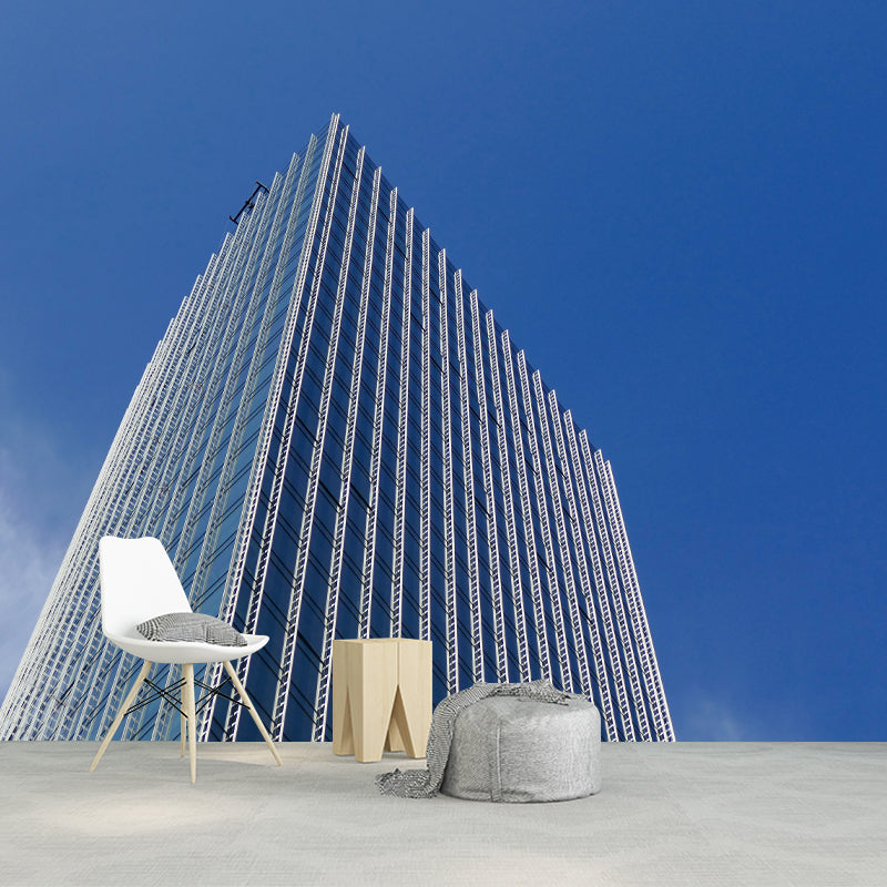 City Building Modern Mural Decoration Sitting Room Wall Covering, Custom Size Available