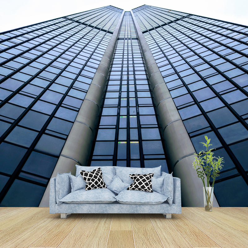 City Building Modern Mural Decoration Sitting Room Wall Covering, Custom Size Available