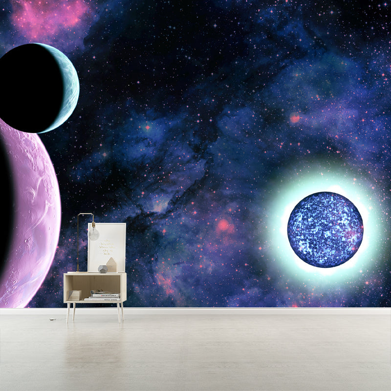 Cosmic Starry Sky Mural Wallpaper for Sitting Room Moisture Resistant, Personalized Size Available
