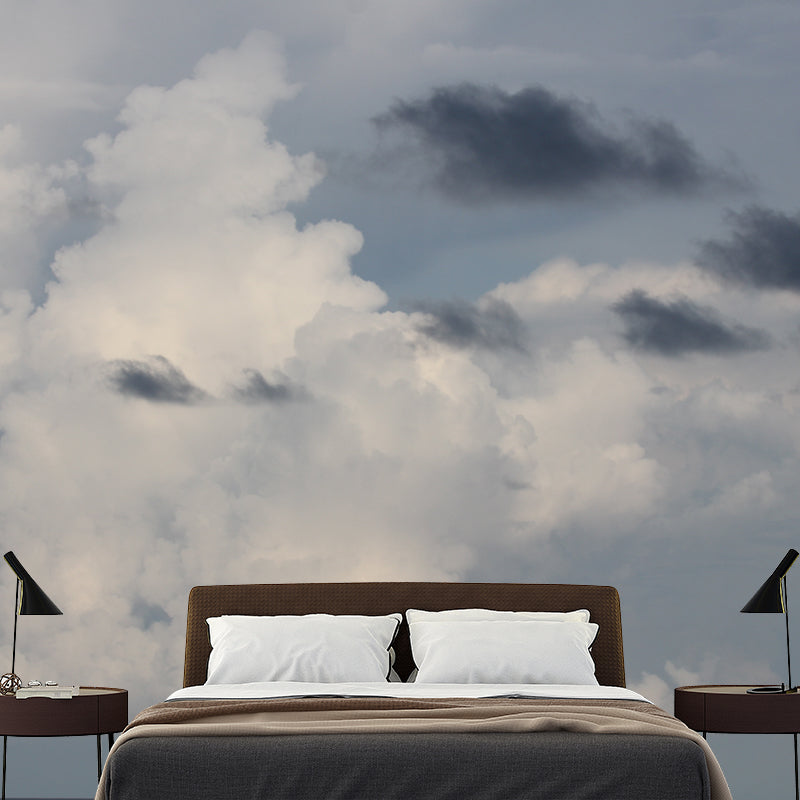 Sky Scenery Wall Murals Moisture Resistant Wall Covering for Living Room