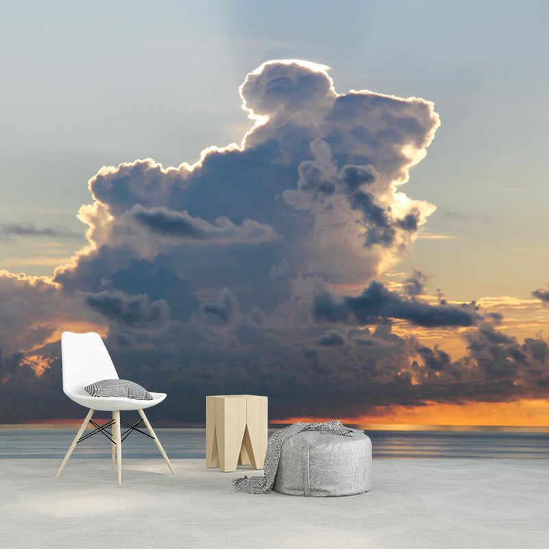 Sky Scenery Wall Murals Moisture Resistant Wall Covering for Living Room