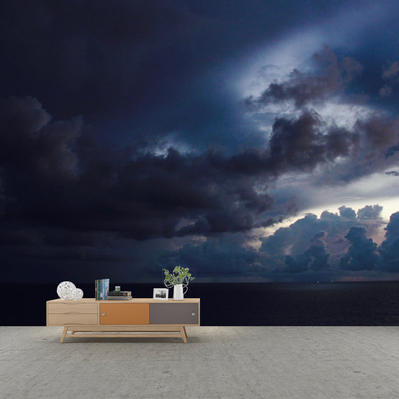 Sky Scenery Wall Murals Moisture Resistant Wall Covering for Living Room