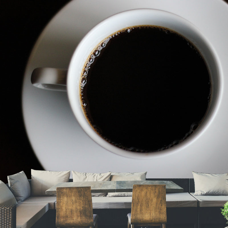 Coffee Mural Environment Friendly Wall Covering for Coffee Shop, Waterproofing