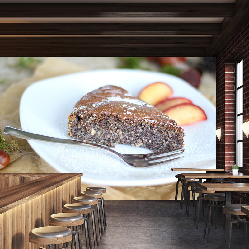 Minimalism Style Dessert Mural Wall Covering for Dessert Shop Baking Shop