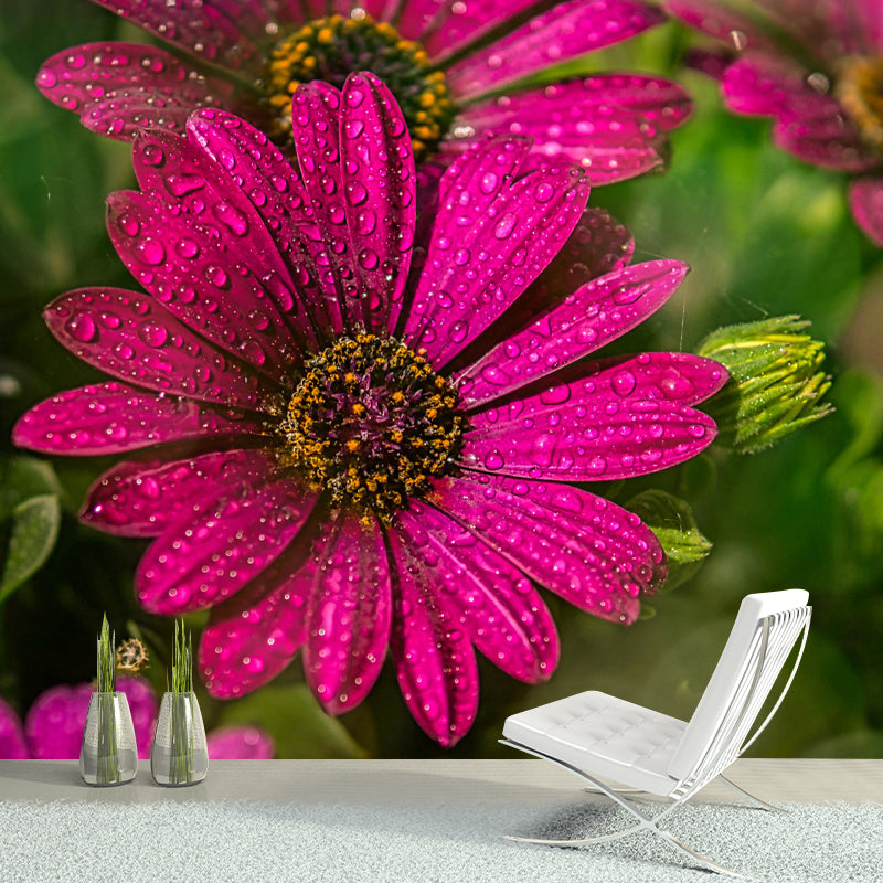 Chrysanthemum Wall Decor for Bedroom Moisture Resistant, Custom Size Available