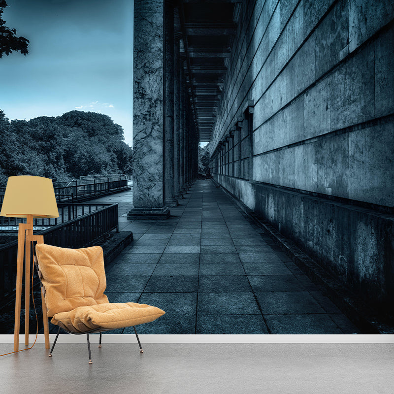 Buildings Photography Wall Mural Modernism Style Wall Decoration for Meeting Room