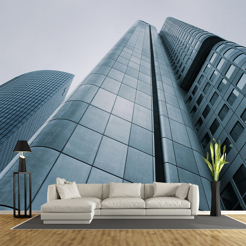 Buildings Photography Wall Mural Modernism Style Wall Decoration for Meeting Room