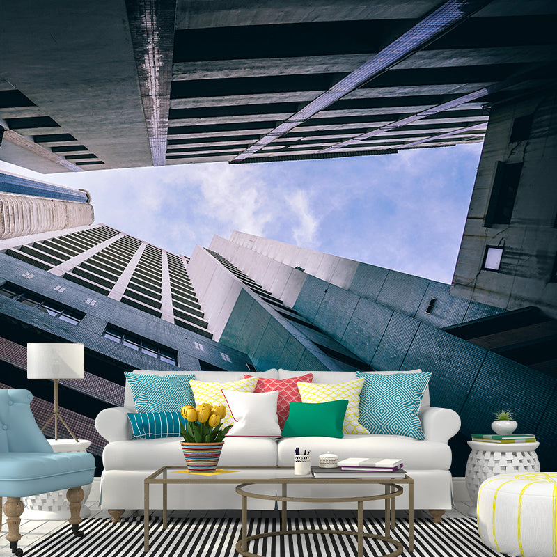 Buildings Photography Wall Mural Modernism Style Wall Decoration for Meeting Room