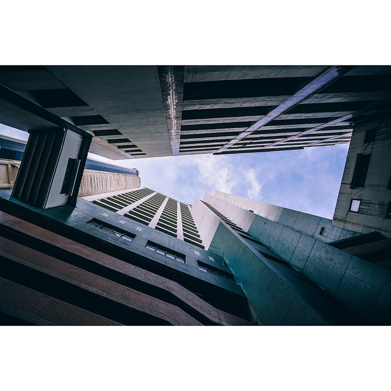 Buildings Photography Wall Mural Modernism Style Wall Decoration for Meeting Room