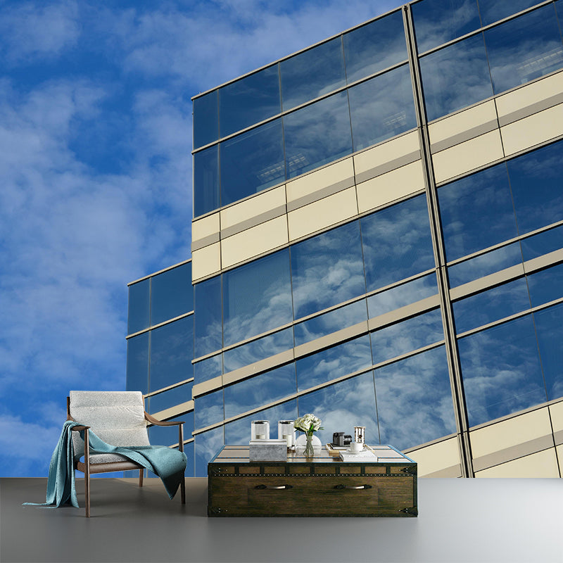 Customized Buildings Photography Wall Mural Mildew Resistant for Bedroom Decoration