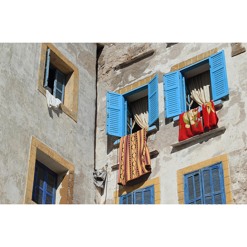 Customized Buildings Photography Wall Mural Mildew Resistant for Living Room