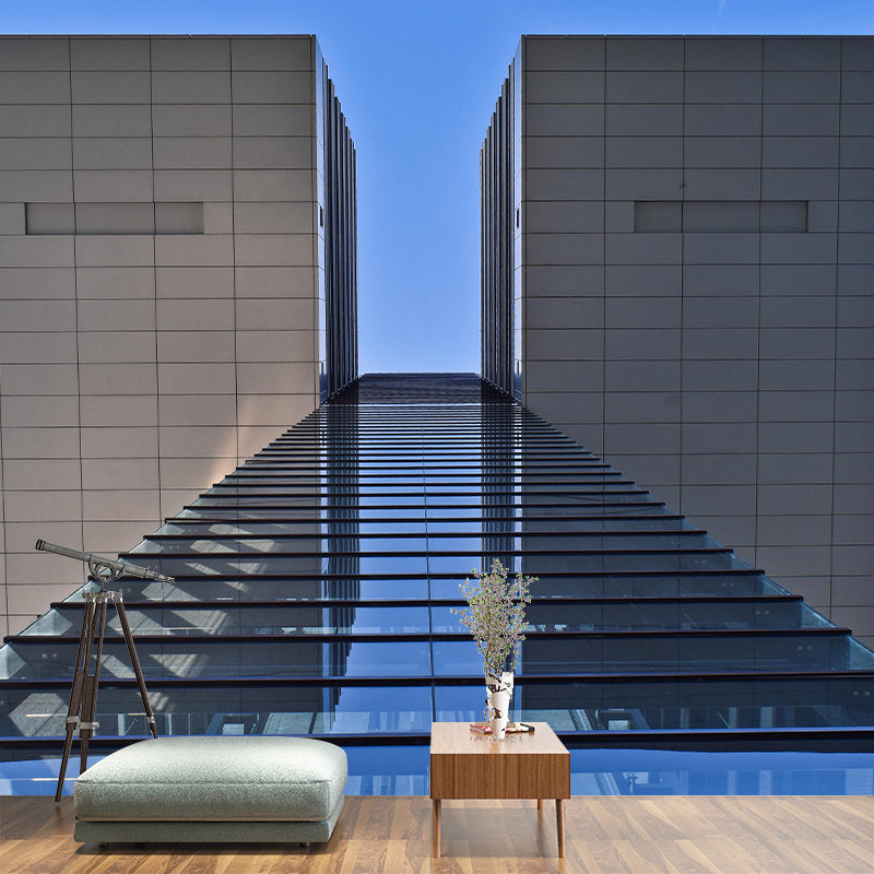 Buildings Photography Wall Mural Modernism Style Wall Decoration for Sitting Room