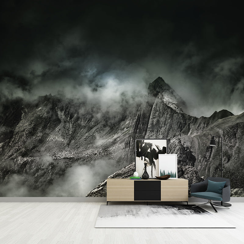 Mountain Scenery Wall Mural Modernism Style Wall Decoration for Sleeping Room