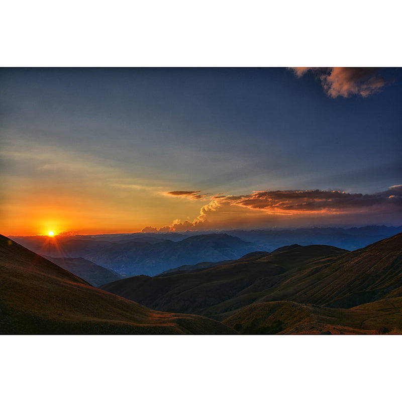 Mountain Wall Mural Horizontal Photography Eco-friendly Wall Covering for Wall Decor