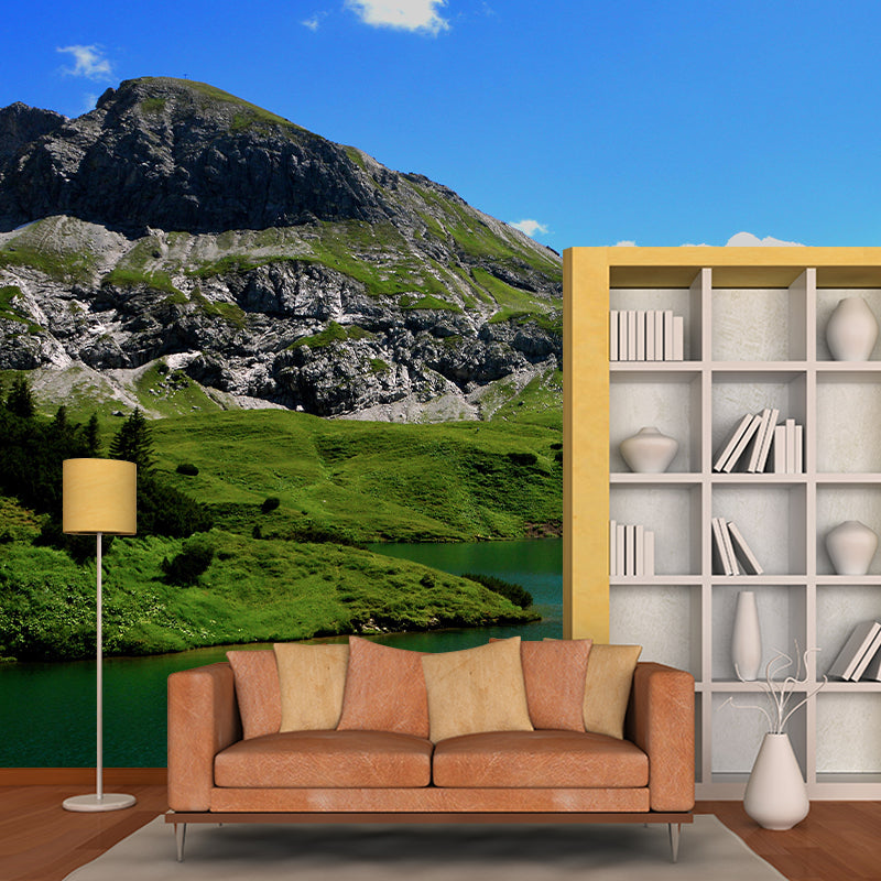 Mountain Wall Mural Horizontal Photography Eco-friendly Wall Covering for Home Decor