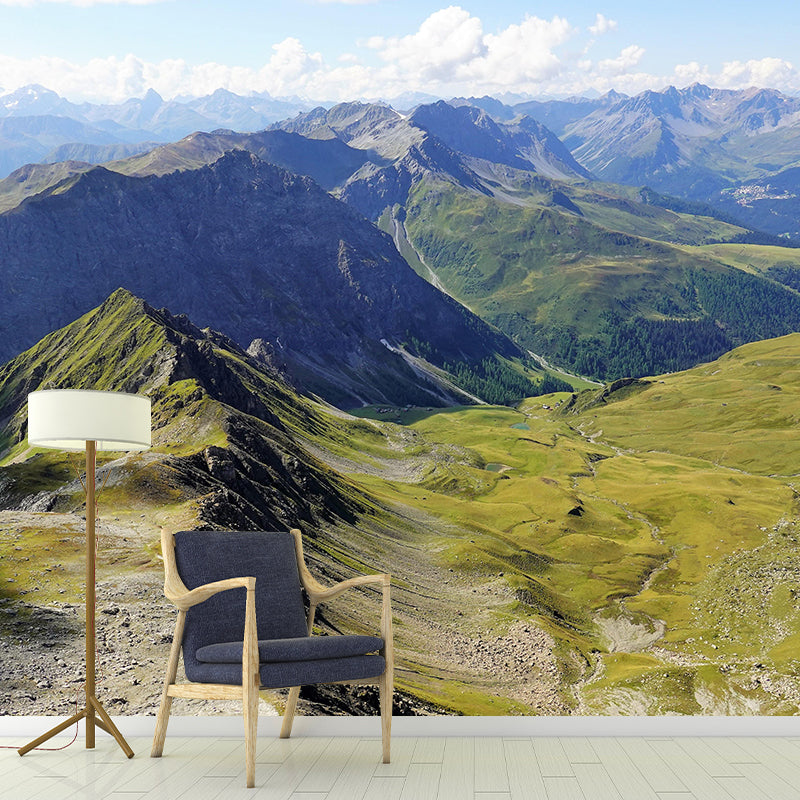 Mountain Scenery Wall Mural Modernism Style Wall Decoration for Living Room