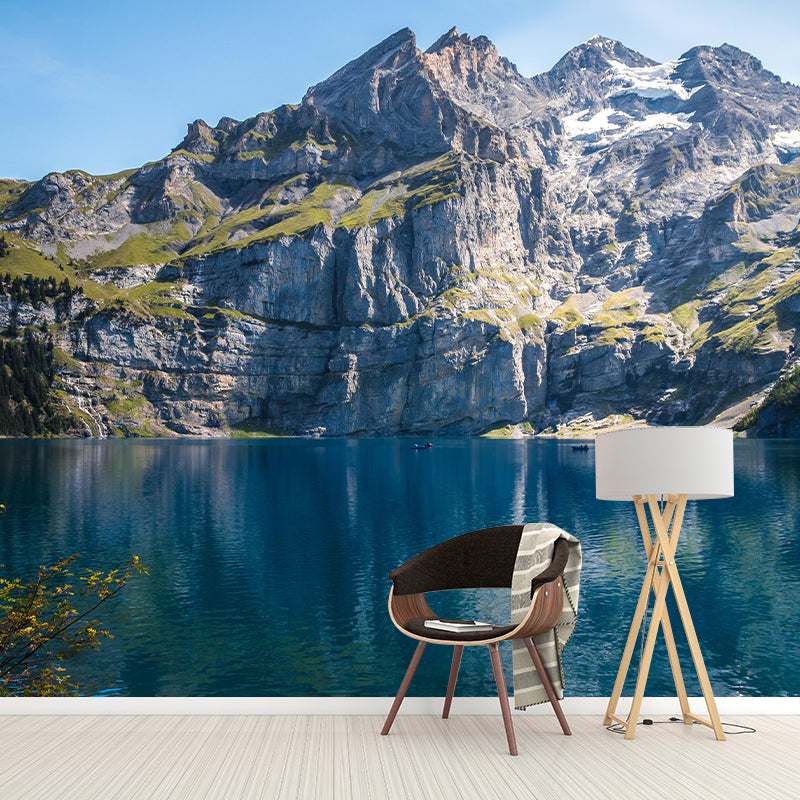 Mountain Scenery Wall Mural Modernism Style Wall Decoration for Living Room