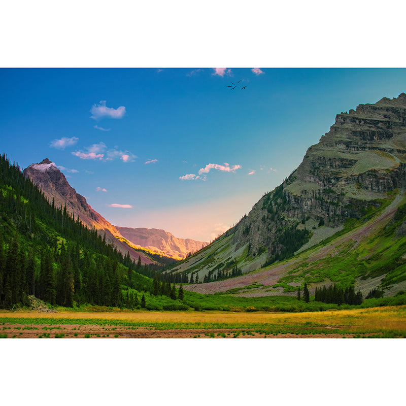 Mountain Scenery Wall Mural Modernism Style Wall Decoration for Sitting Room